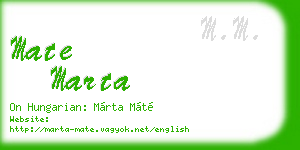 mate marta business card